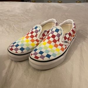 Girls colorful vans shoes